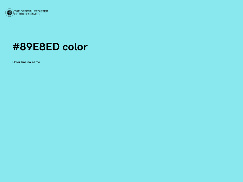 #89E8ED color image
