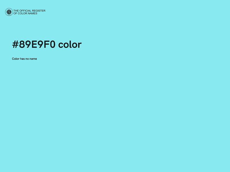 #89E9F0 color image