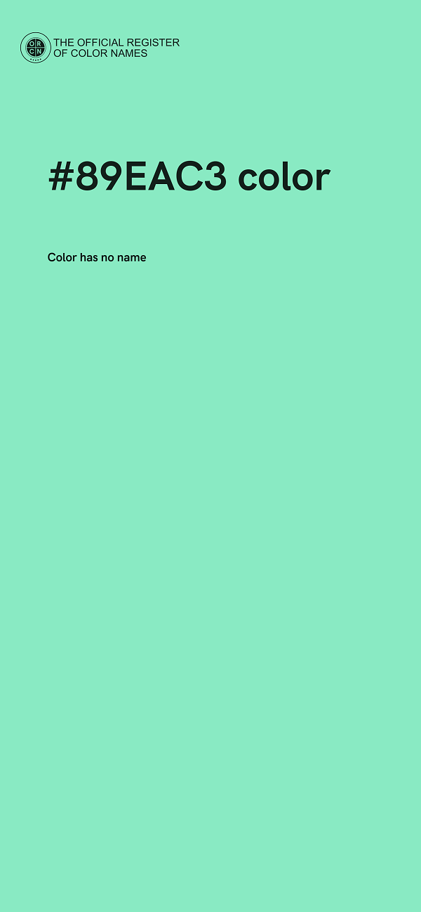 #89EAC3 color image