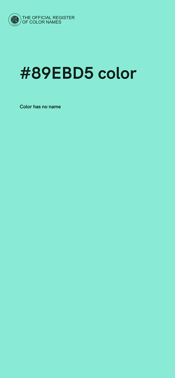 #89EBD5 color image