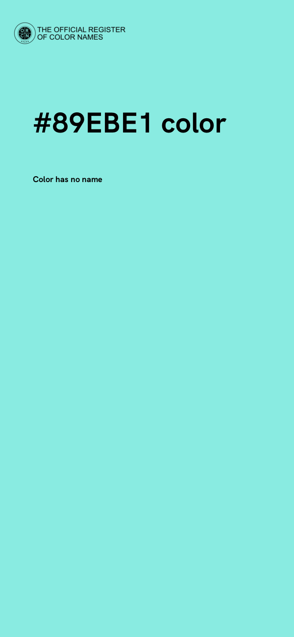 #89EBE1 color image