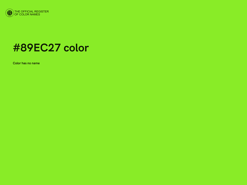 #89EC27 color image