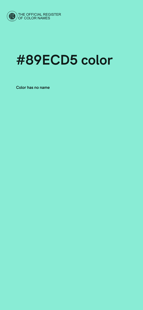 #89ECD5 color image