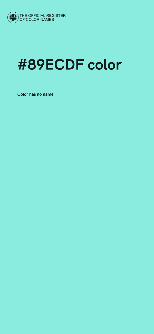 #89ECDF color image