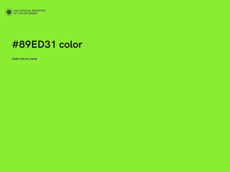 #89ED31 color image