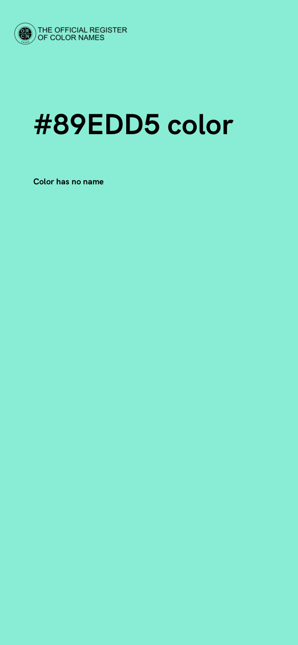 #89EDD5 color image