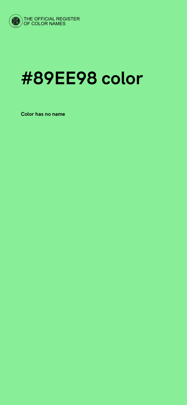 #89EE98 color image