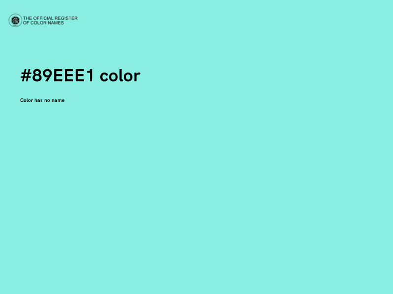 #89EEE1 color image