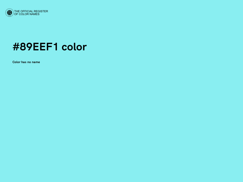 #89EEF1 color image