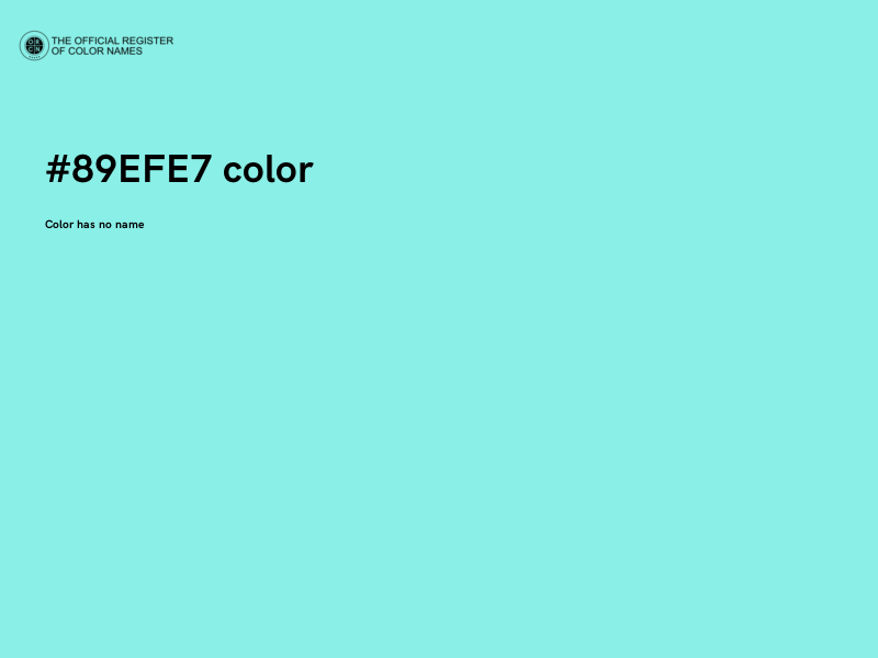 #89EFE7 color image