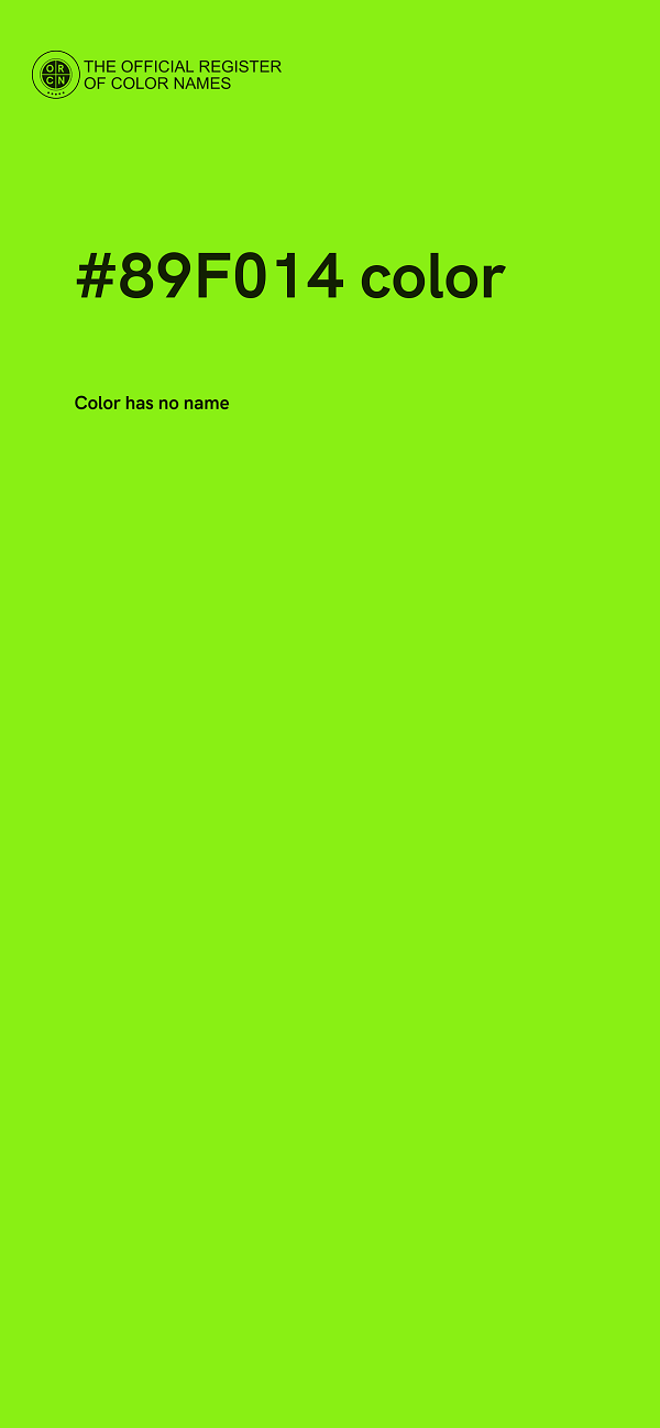 #89F014 color image
