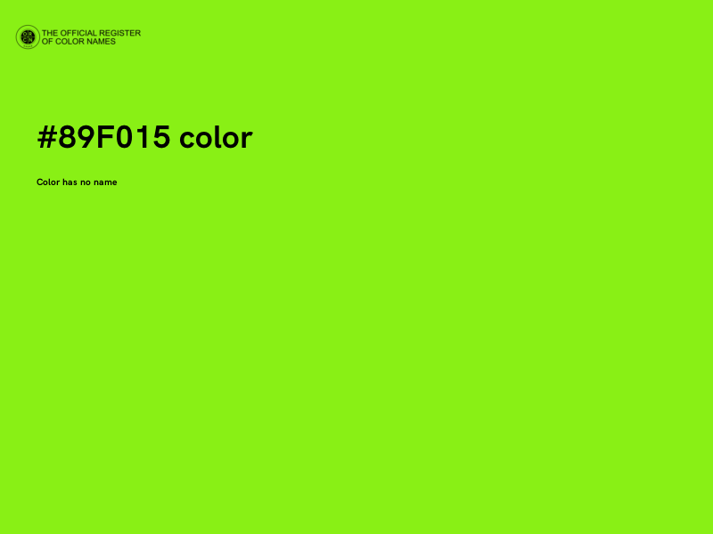 #89F015 color image