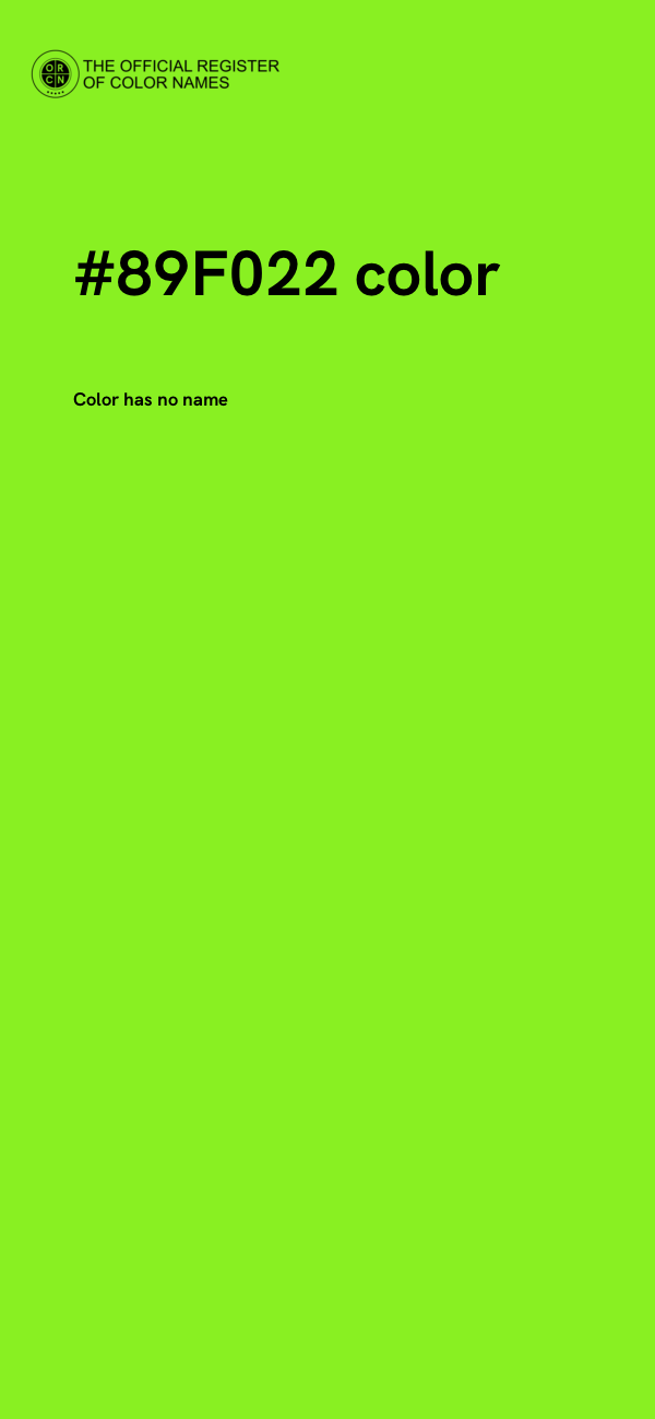 #89F022 color image