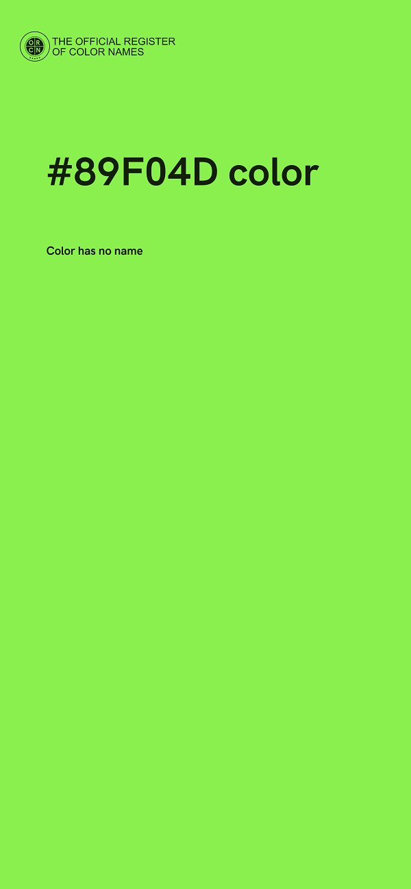 #89F04D color image