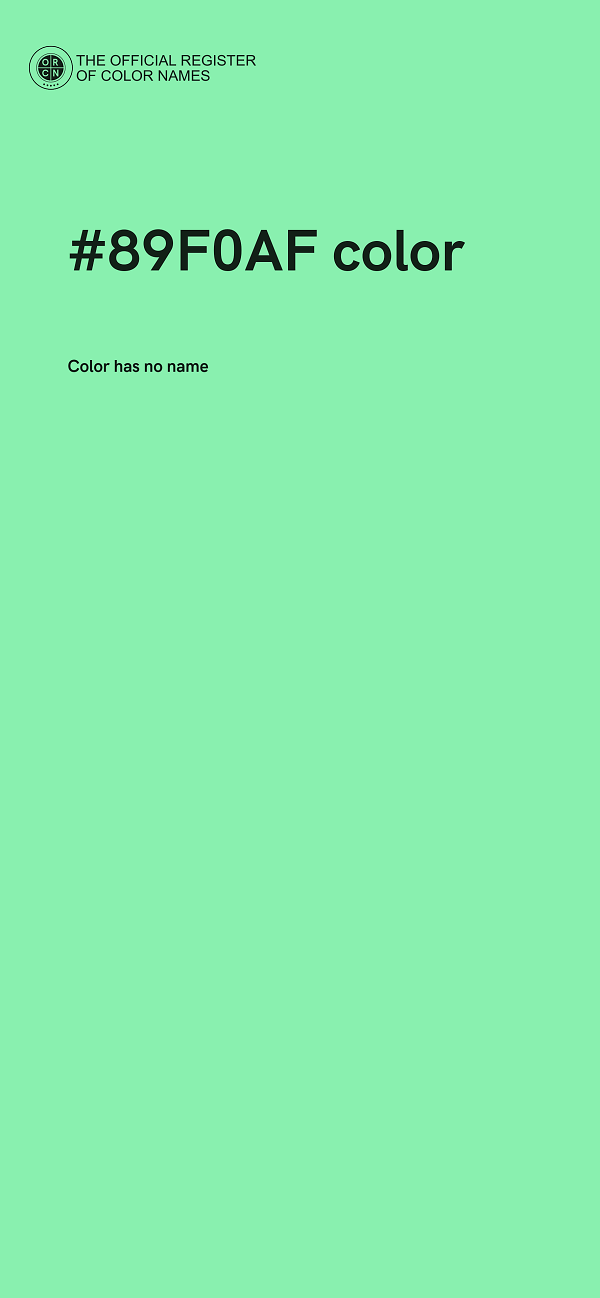#89F0AF color image