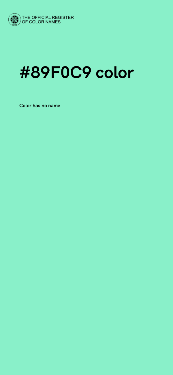 #89F0C9 color image