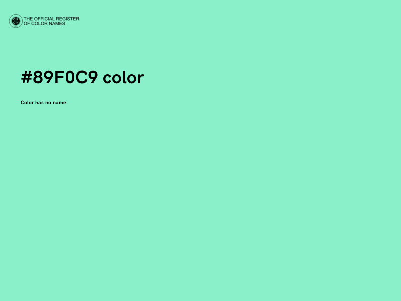 #89F0C9 color image