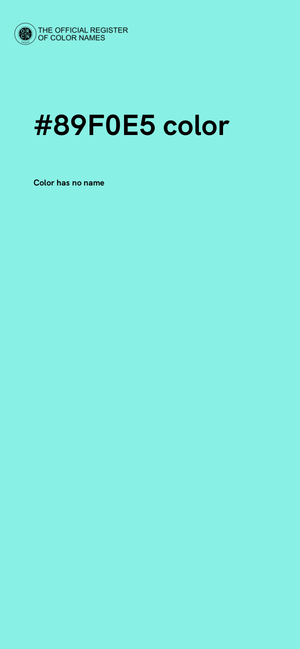 #89F0E5 color image