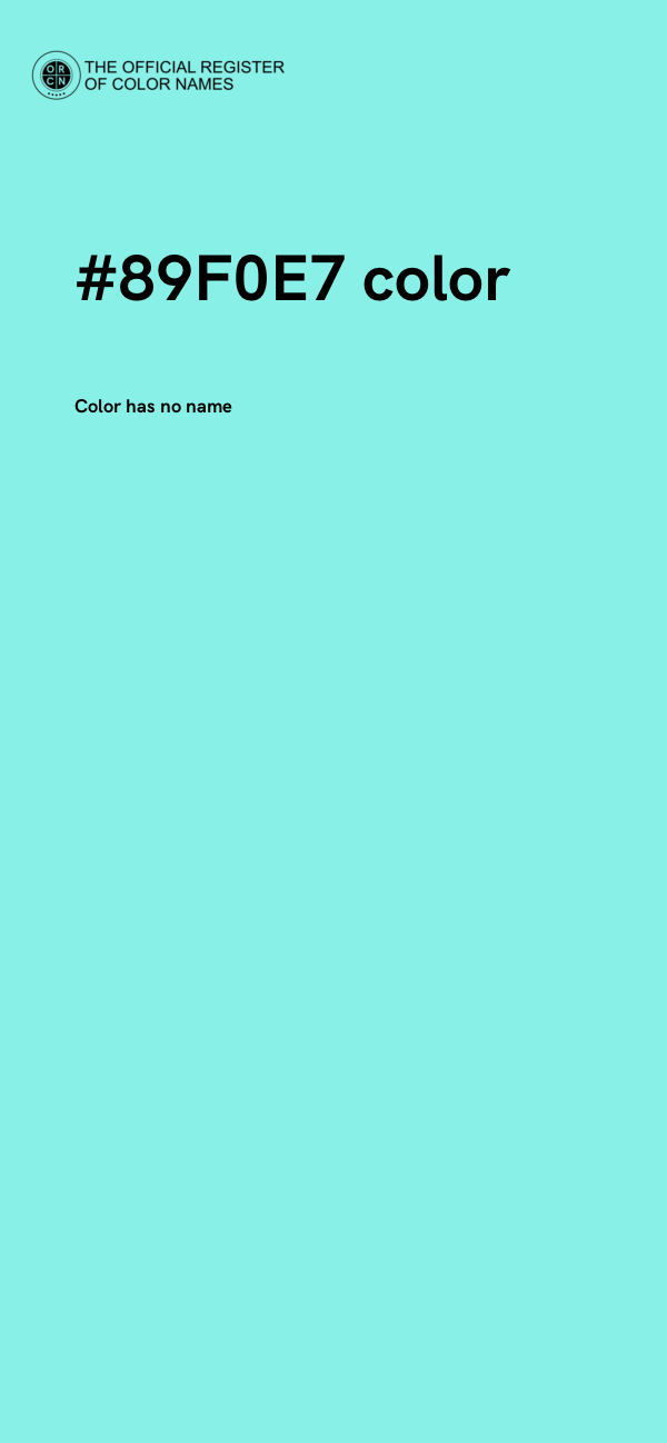 #89F0E7 color image