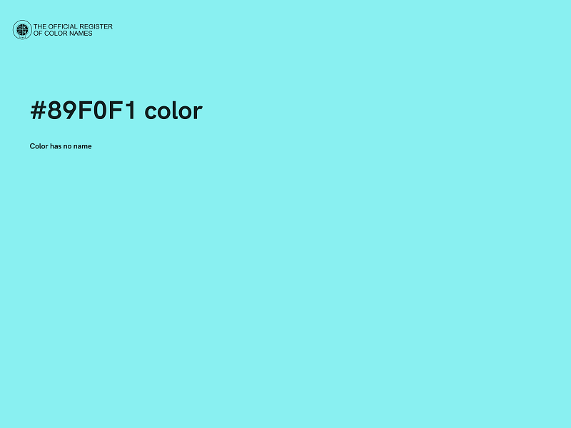 #89F0F1 color image