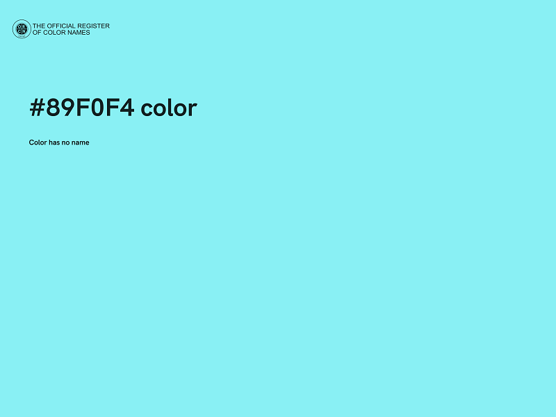 #89F0F4 color image