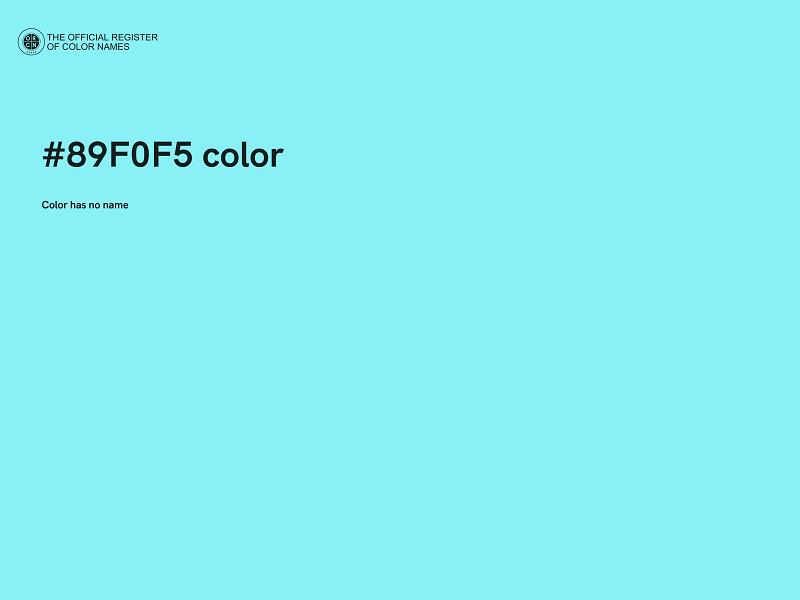 #89F0F5 color image