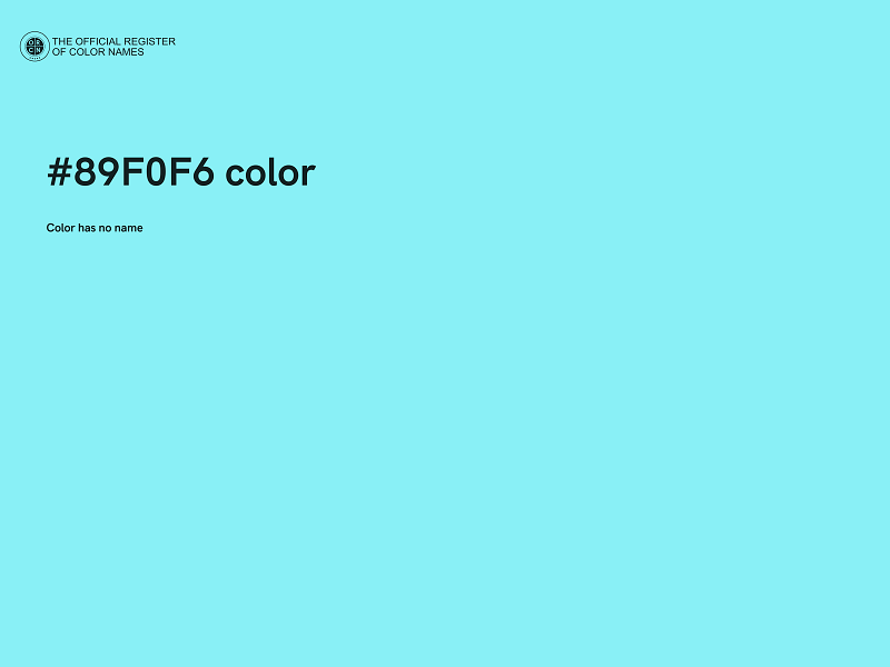 #89F0F6 color image