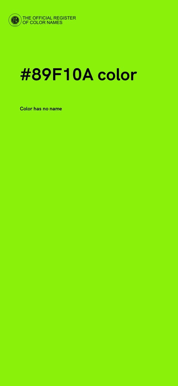 #89F10A color image