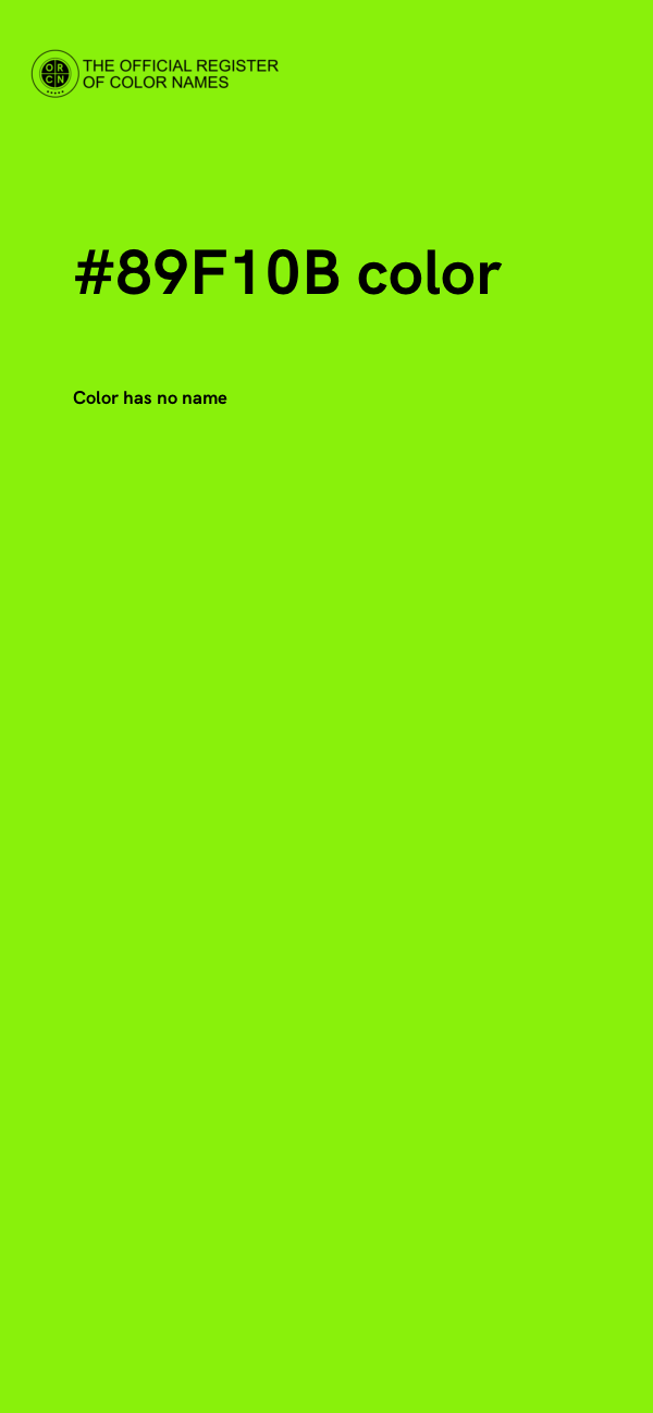 #89F10B color image