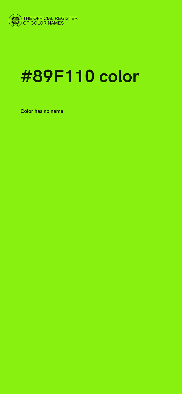 #89F110 color image