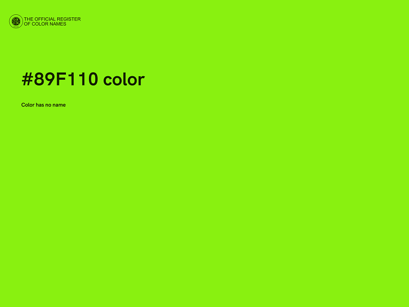 #89F110 color image