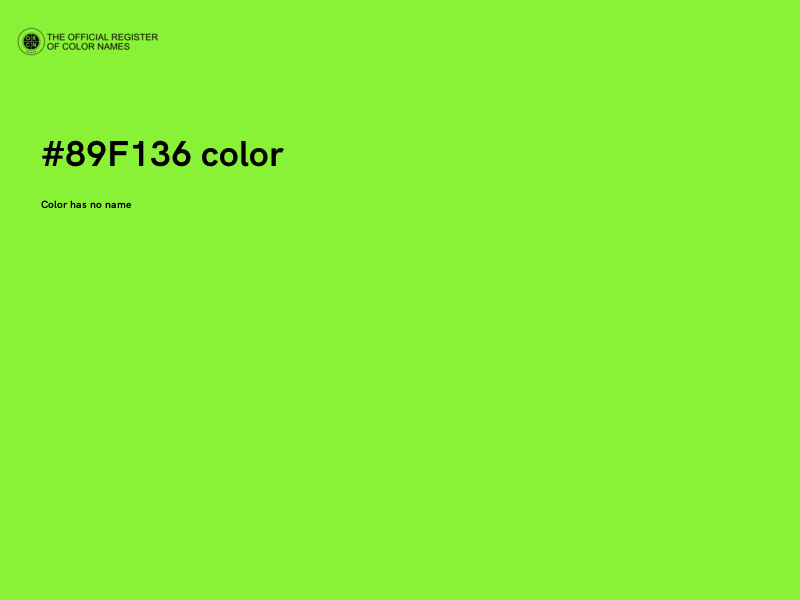 #89F136 color image