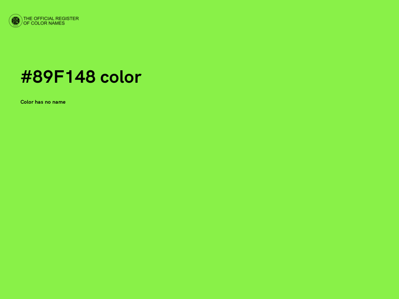 #89F148 color image