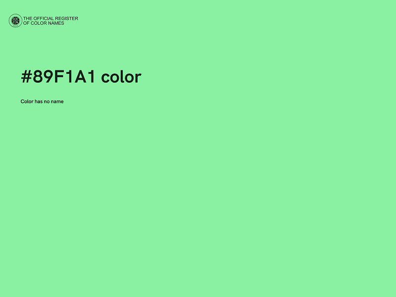 #89F1A1 color image