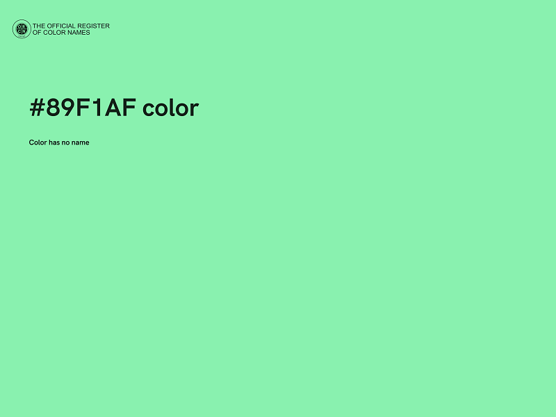 #89F1AF color image