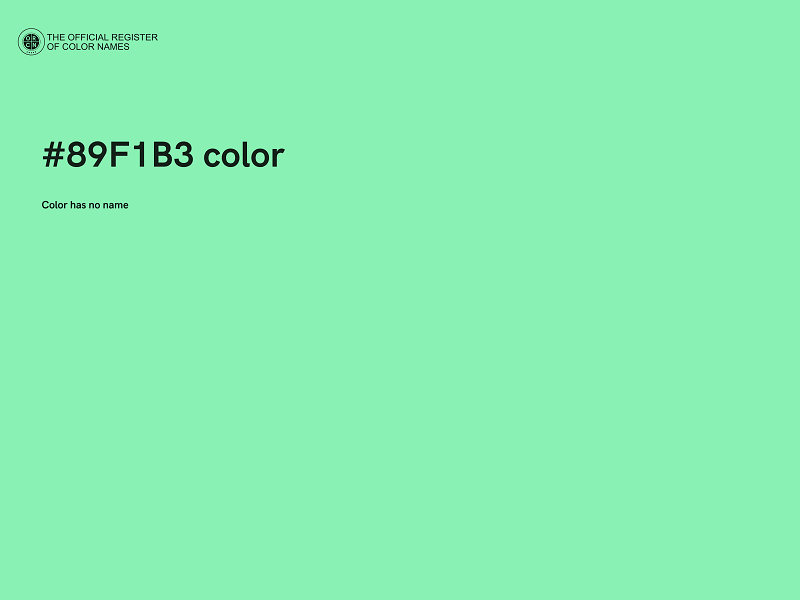 #89F1B3 color image