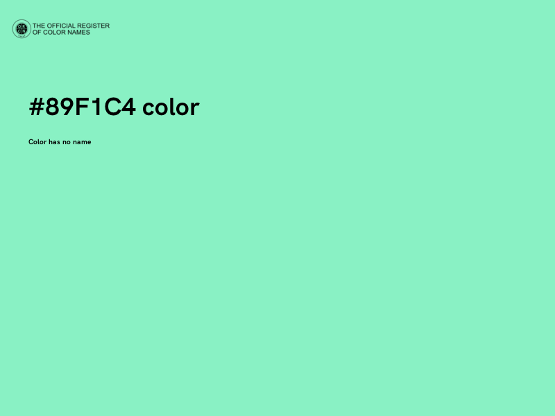 #89F1C4 color image