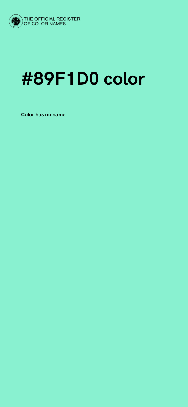 #89F1D0 color image