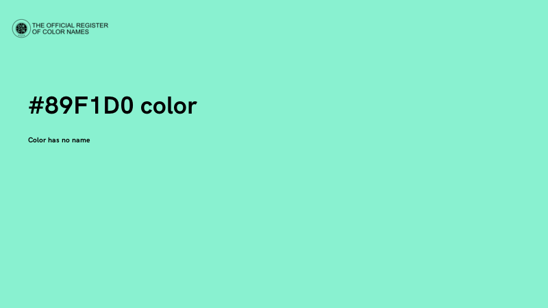 #89F1D0 color image