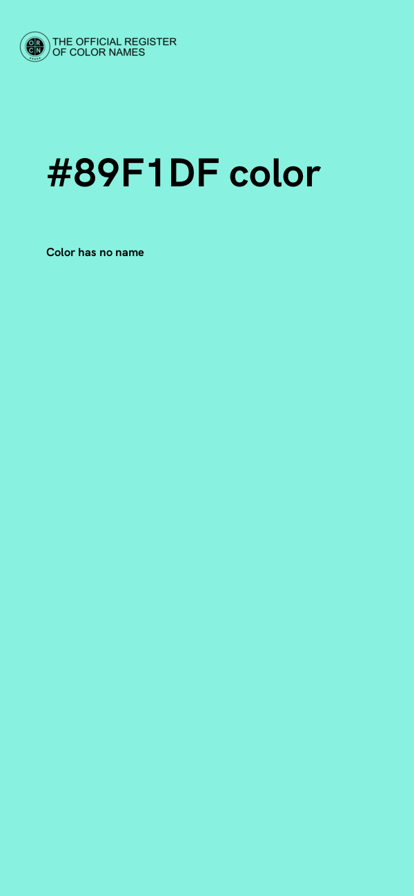 #89F1DF color image