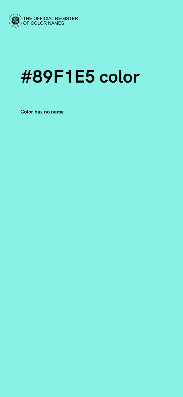 #89F1E5 color image