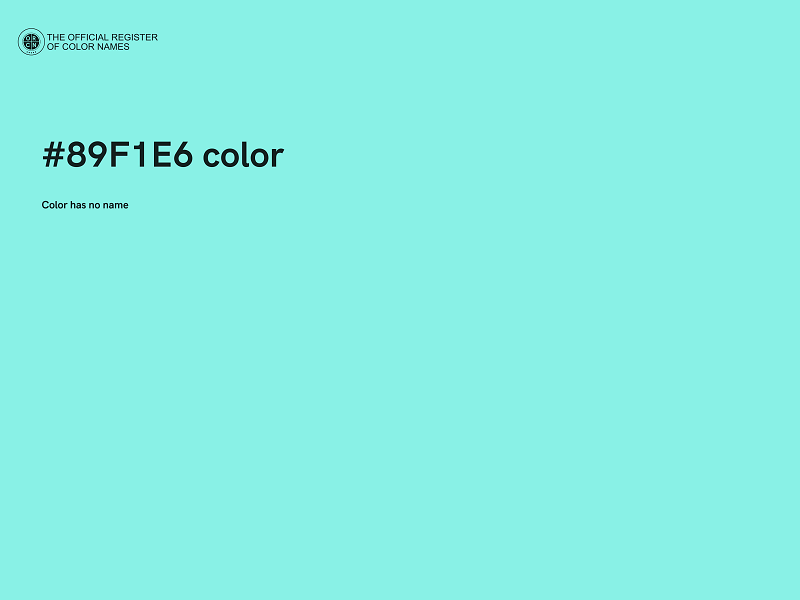 #89F1E6 color image