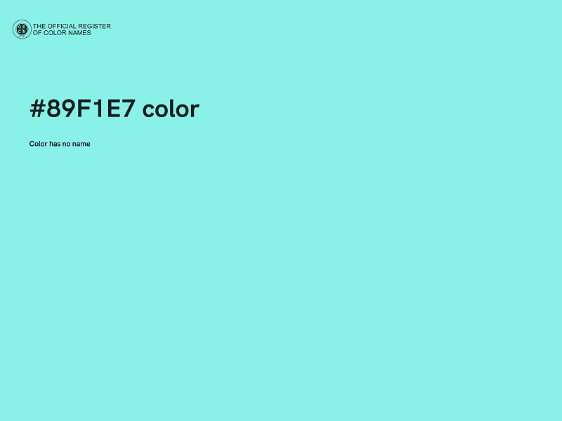 #89F1E7 color image