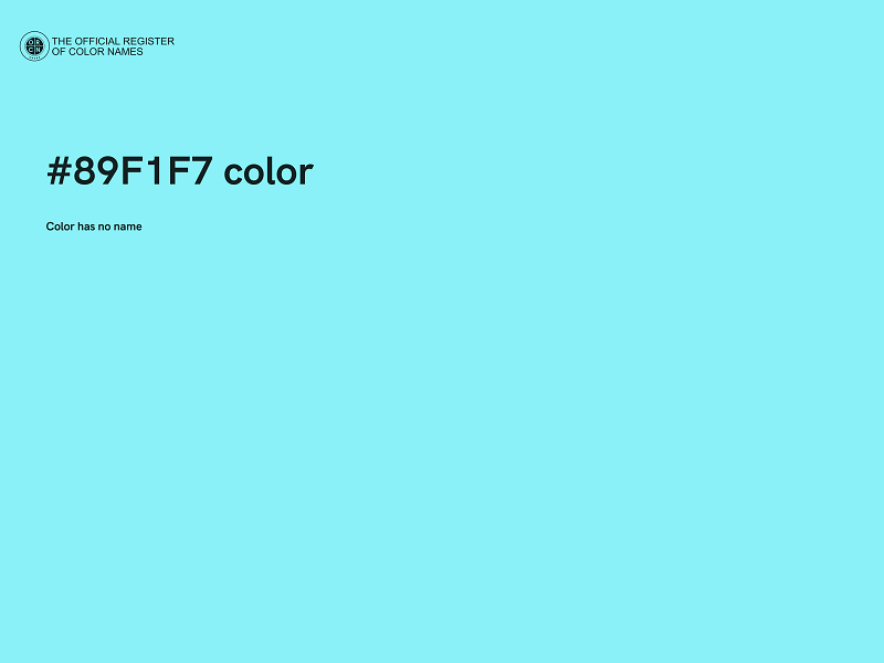 #89F1F7 color image