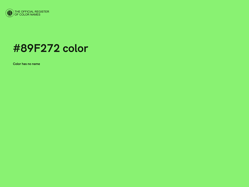 #89F272 color image