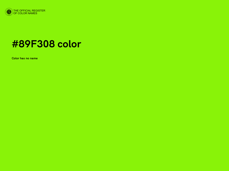 #89F308 color image