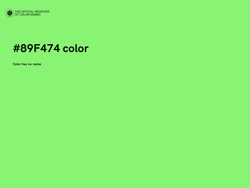 #89F474 color image