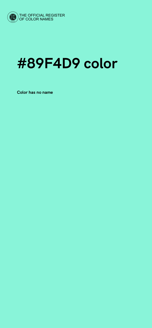 #89F4D9 color image