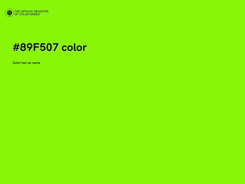 #89F507 color image