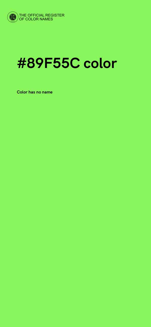 #89F55C color image